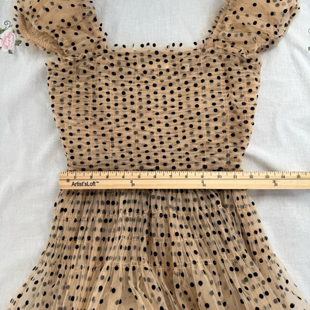 DÔEN Pamelina Dress in Cream w/ Black Polka Dots XXS (belt not included) - Picture 7 of 9
